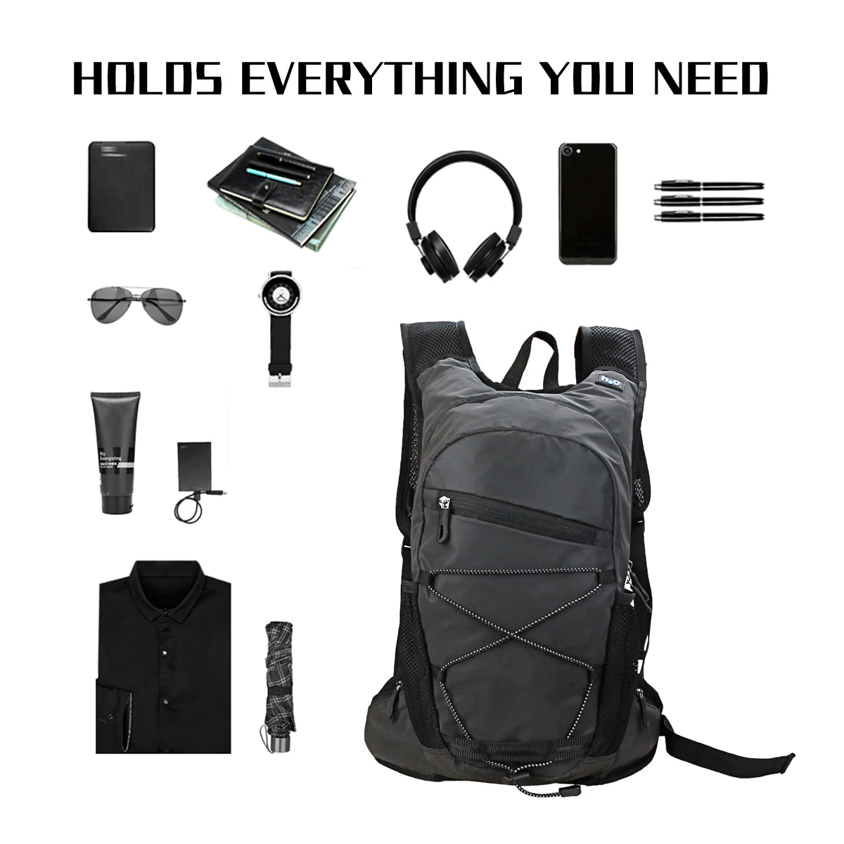 LumiTrack reflective hiking backpack with hydration pocket by The Tottos