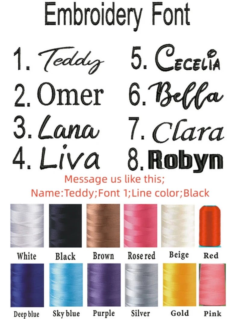 Personalized embroidered kids backpack made of corduroy by The Tottos