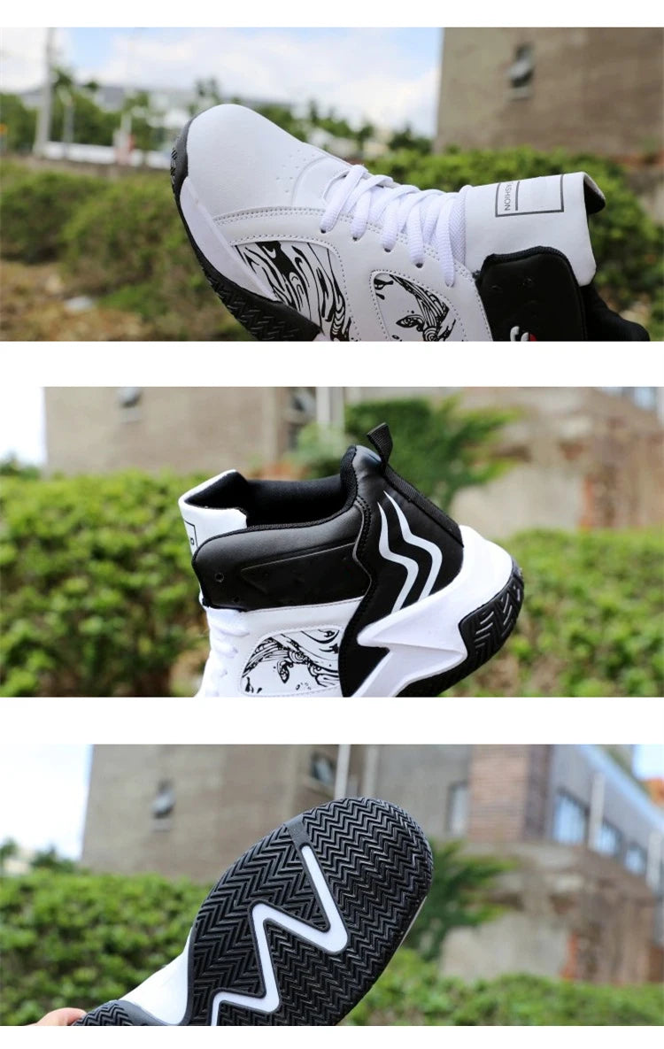 Men's High-Top Basketball Shoes - Premium Air Cushion Athletic Sneakers | The Tottos