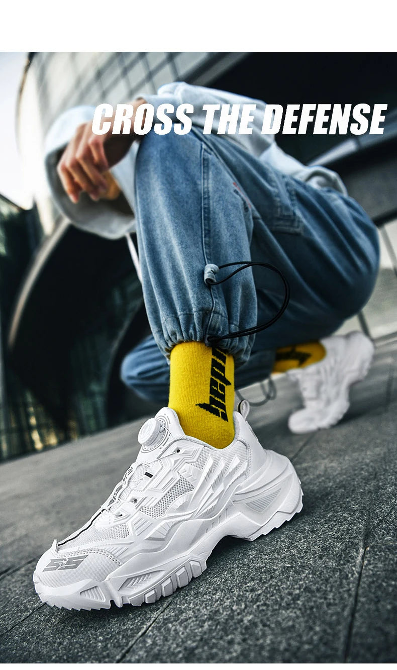 The Tottos Premium Men's Flyknit Running Sneakers - Lightweight Athletic Shoes