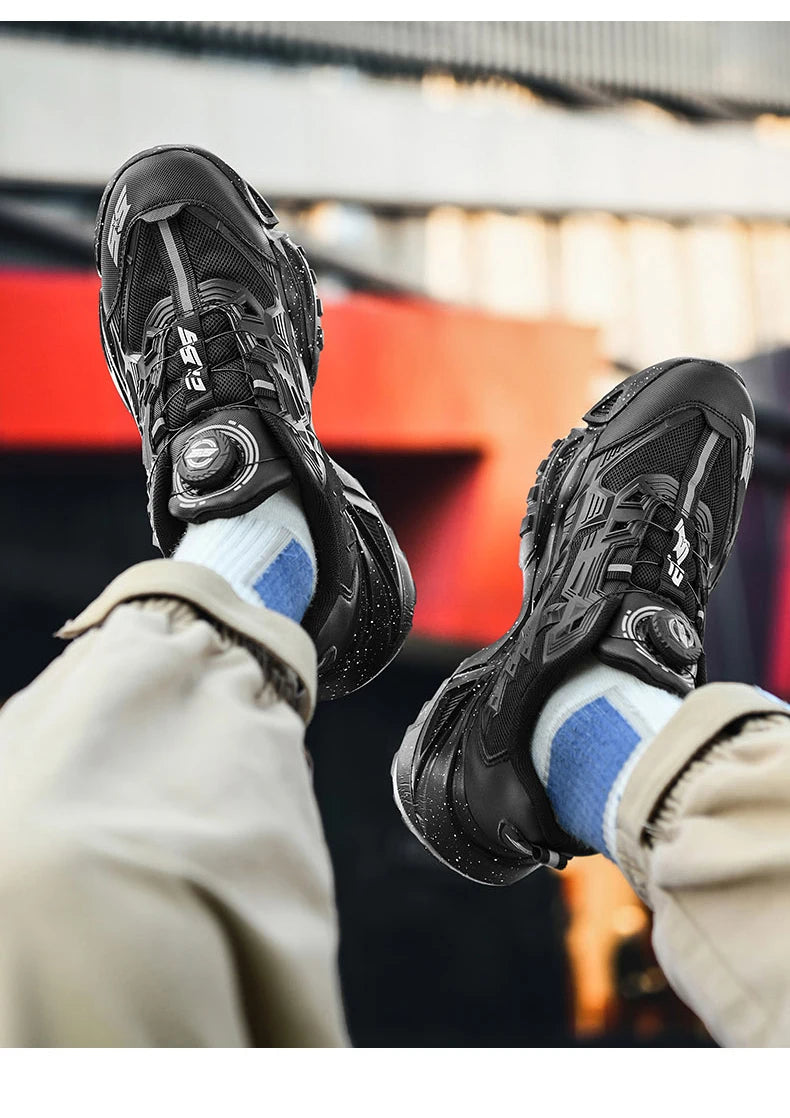 The Tottos Premium Men's Flyknit Running Sneakers - Lightweight Athletic Shoes