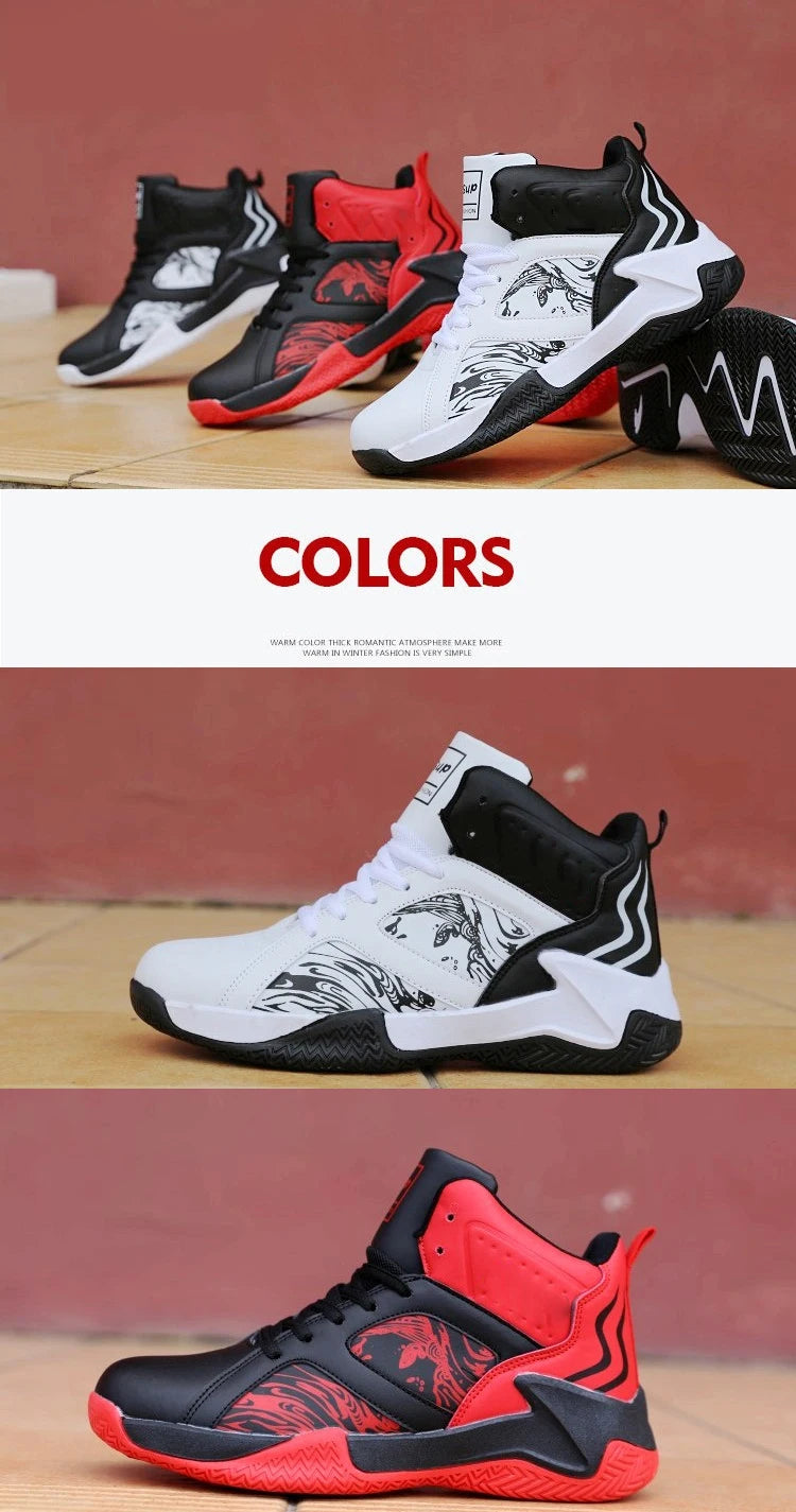 Men's High-Top Basketball Shoes - Premium Air Cushion Athletic Sneakers | The Tottos
