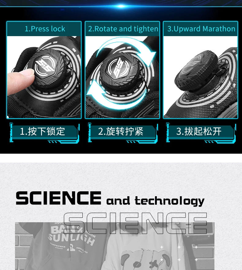 The Tottos Premium Men's Flyknit Running Sneakers - Lightweight Athletic Shoes