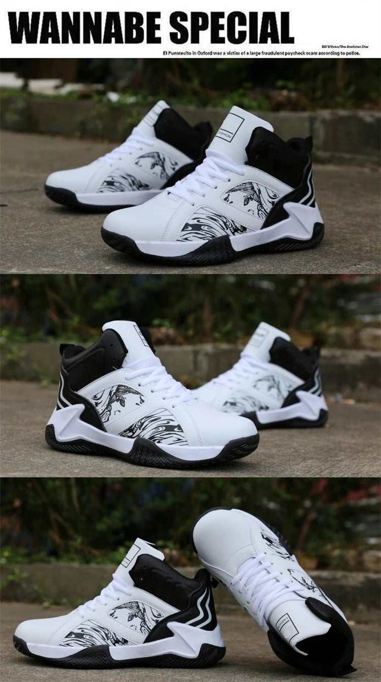 Men's High-Top Basketball Shoes - Premium Air Cushion Athletic Sneakers | The Tottos