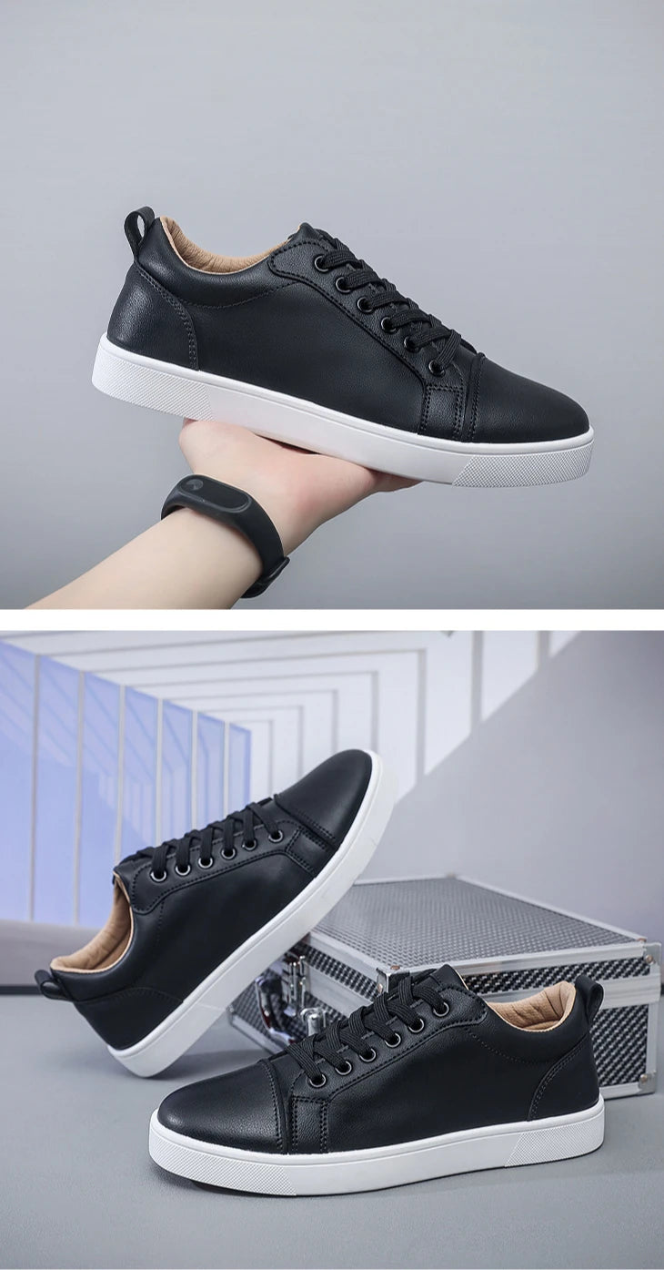 The Tottos Premium Men's Casual Sneakers - Waterproof Leather Sports Shoes