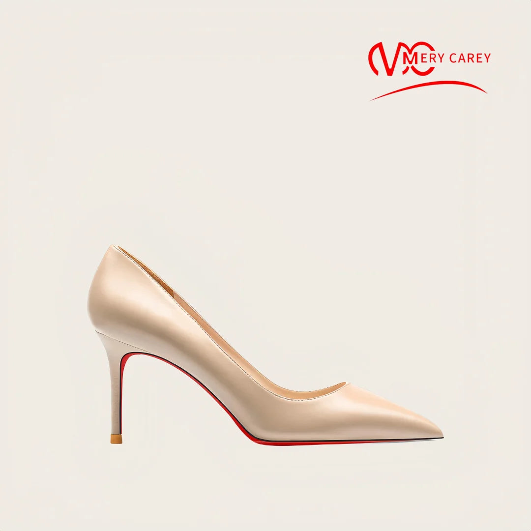 Women's Luxury Red Sole Stiletto Heels - The Tottos Designer Pointed Toe Pumps