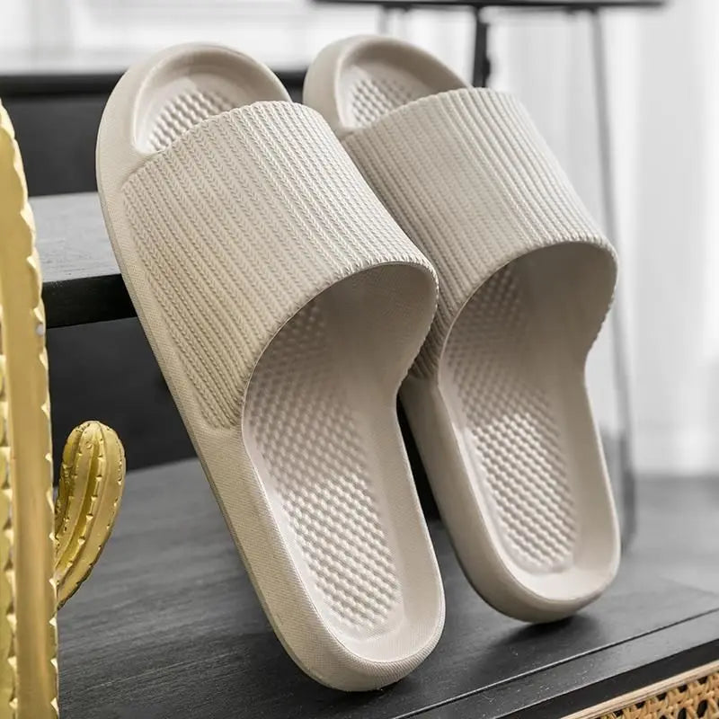 Women's Thick Platform Slippers - The Tottos Summer Non-Slip Bathroom Slides