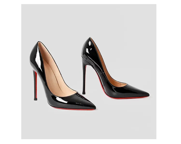 Women's Luxury Red Sole Stiletto Heels - The Tottos Designer Pointed Toe Pumps