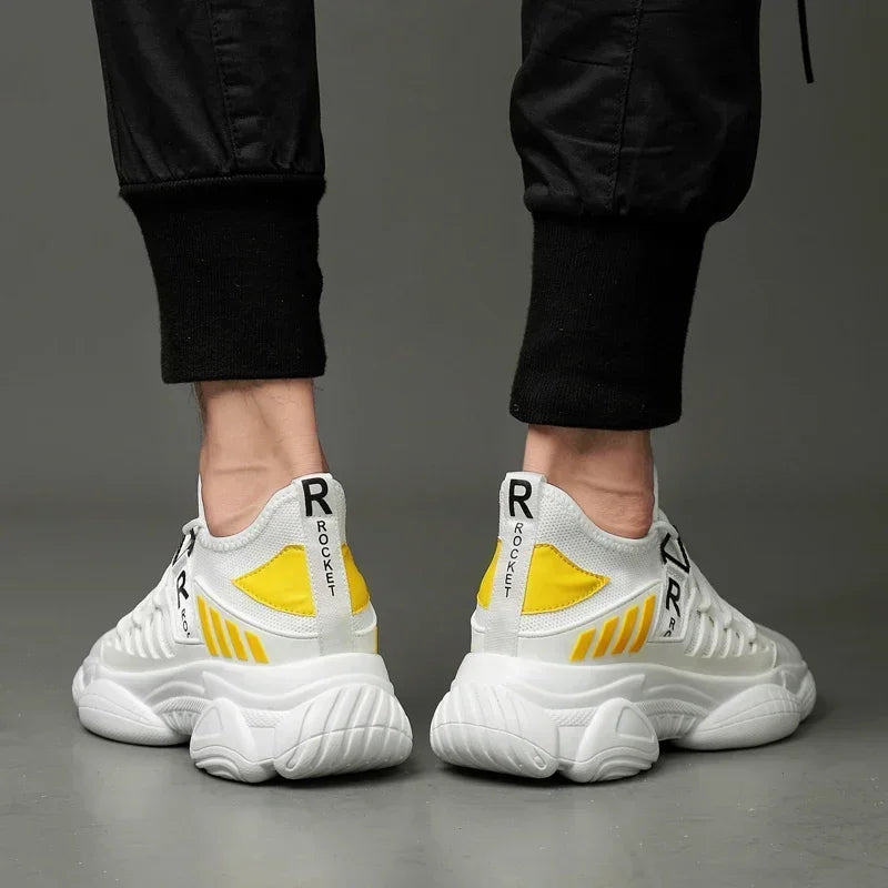 The Tottos Men's Elevator Sneakers - Height Increasing Casual Shoes 8CM Lift