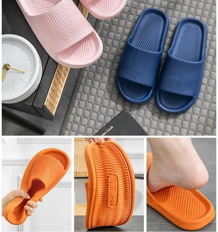 Women's Thick Platform Slippers - The Tottos Summer Non-Slip Bathroom Slides