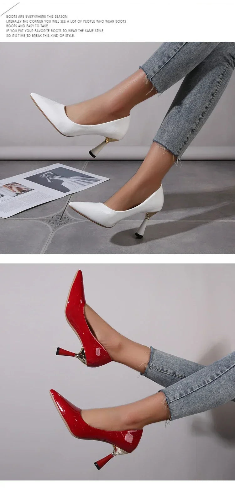 Women's Pointed Toe High Heels - The Tottos Elegant Dress Pumps