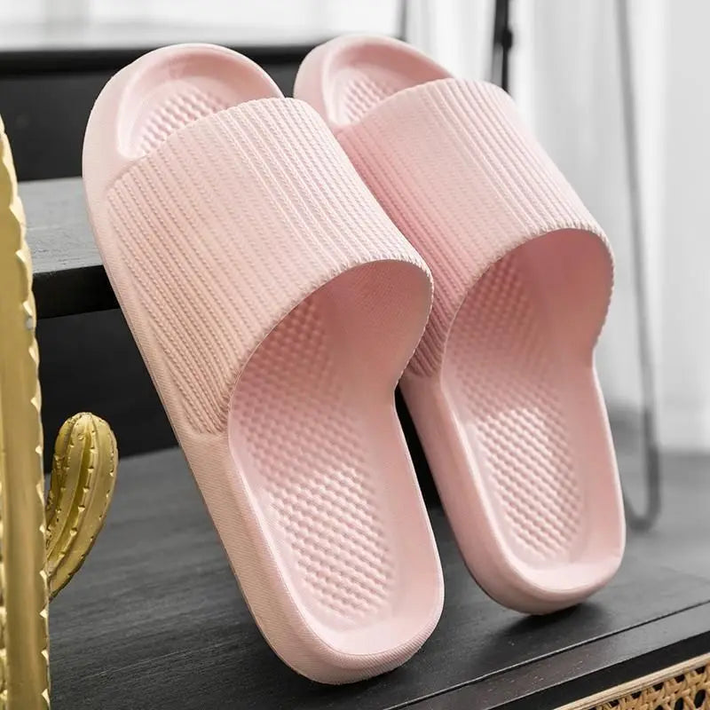 Women's Thick Platform Slippers - The Tottos Summer Non-Slip Bathroom Slides