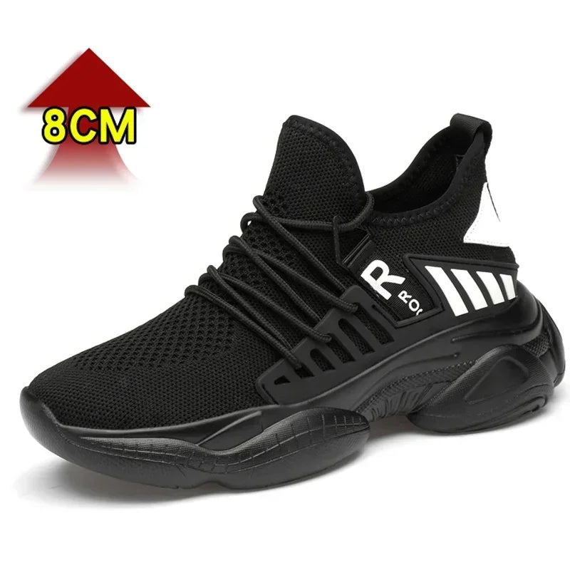 The Tottos Men's Elevator Sneakers - Height Increasing Casual Shoes 8CM Lift