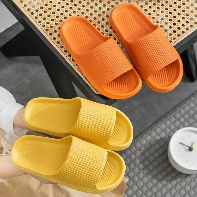 Women's Thick Platform Slippers - The Tottos Summer Non-Slip Bathroom Slides
