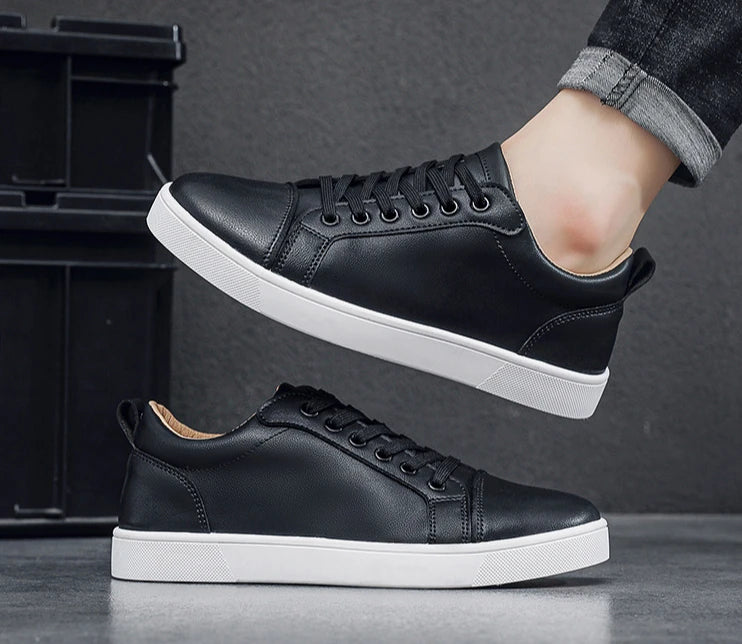 The Tottos Premium Men's Casual Sneakers - Waterproof Leather Sports Shoes