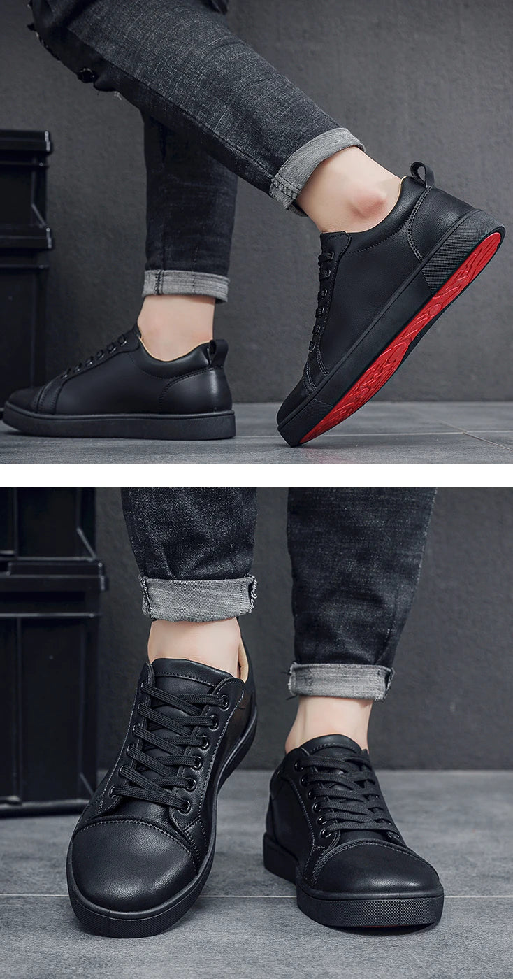 The Tottos Premium Men's Casual Sneakers - Waterproof Leather Sports Shoes