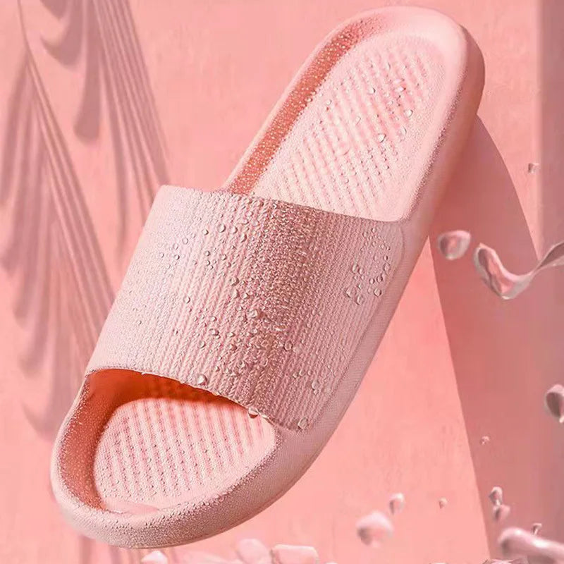 Women's Thick Platform Slippers - The Tottos Summer Non-Slip Bathroom Slides