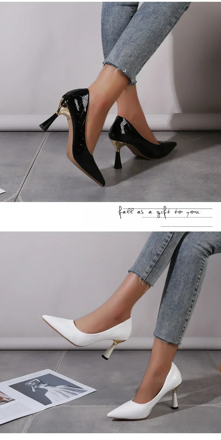Women's Pointed Toe High Heels - The Tottos Elegant Dress Pumps