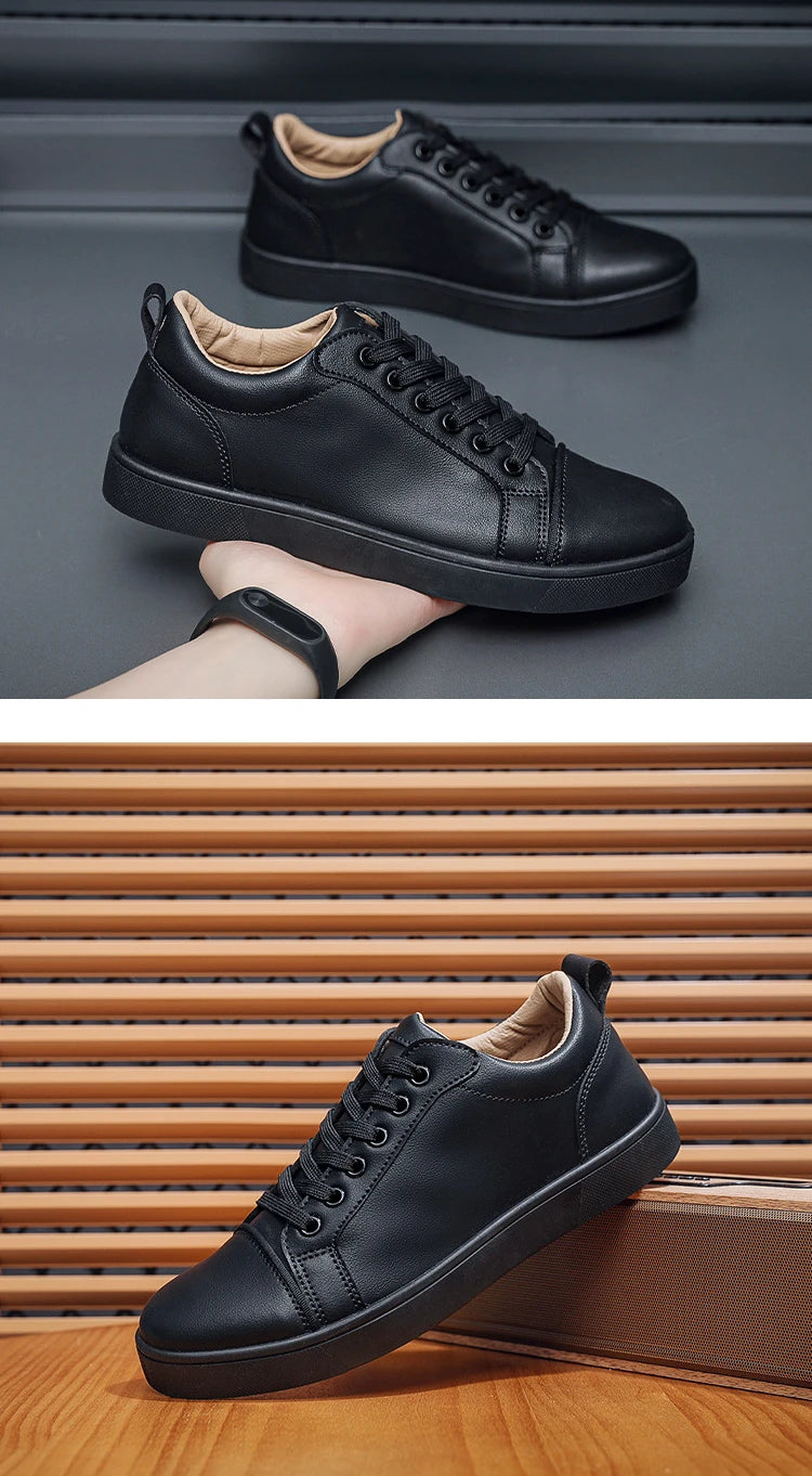 The Tottos Premium Men's Casual Sneakers - Waterproof Leather Sports Shoes