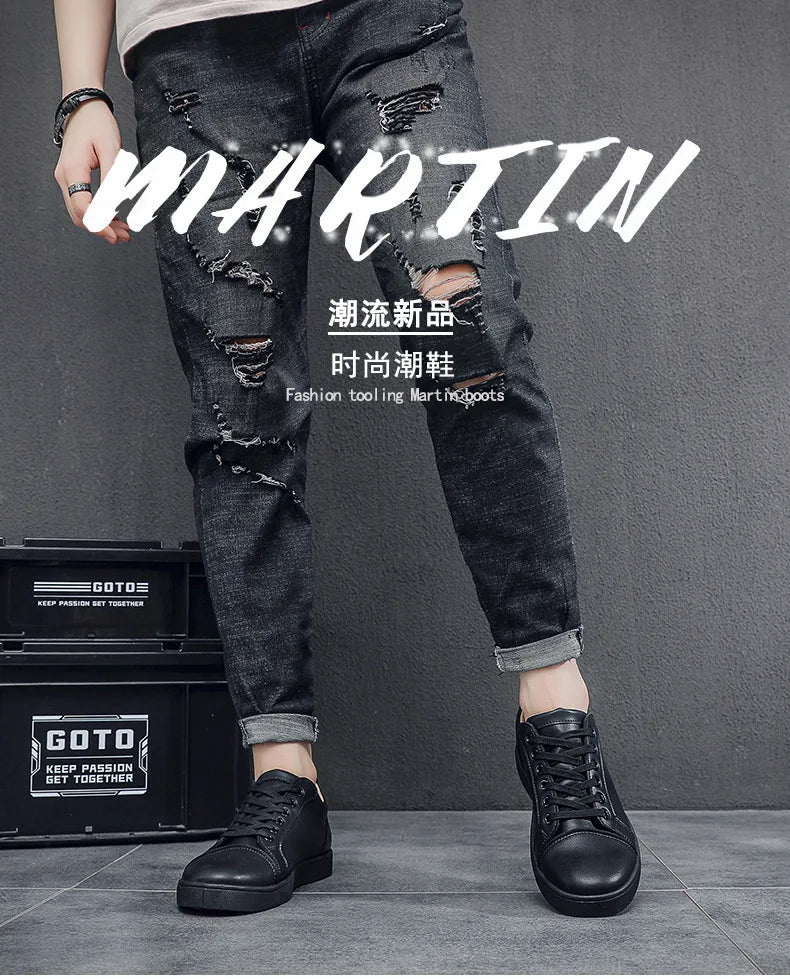 The Tottos Premium Men's Casual Sneakers - Waterproof Leather Sports Shoes