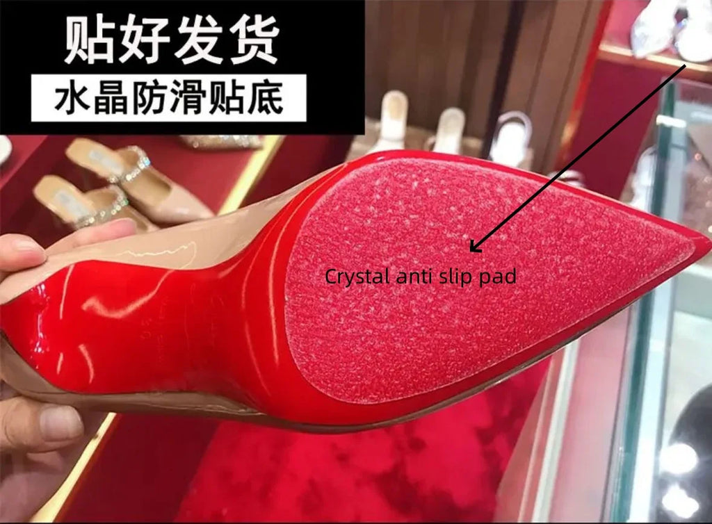 Women's Luxury Red Sole Stiletto Heels - The Tottos Designer Pointed Toe Pumps