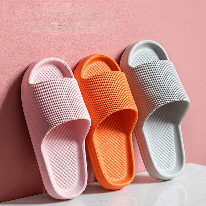 Women's Thick Platform Slippers - The Tottos Non-Slip Summer Slides | Comfortable EVA Bathroom Sandals